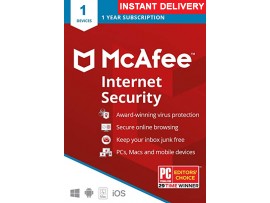 Mcafee Internet Security 2020 (One Year One User Subsription)